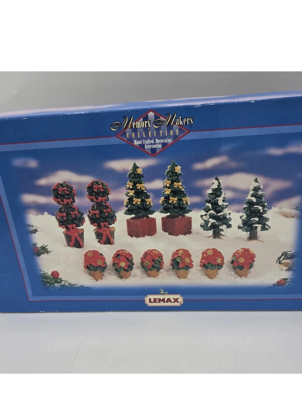 Lemax Christmas Village Trees Flowers Topiaries Poinsettias Memory Makers 1997
